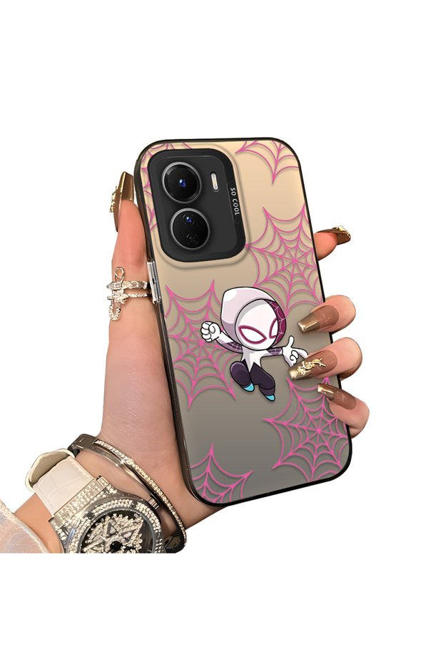 Vivo Y56 Compatible Hard Acrylic Back Silicone Edge Lens Protection Double Case