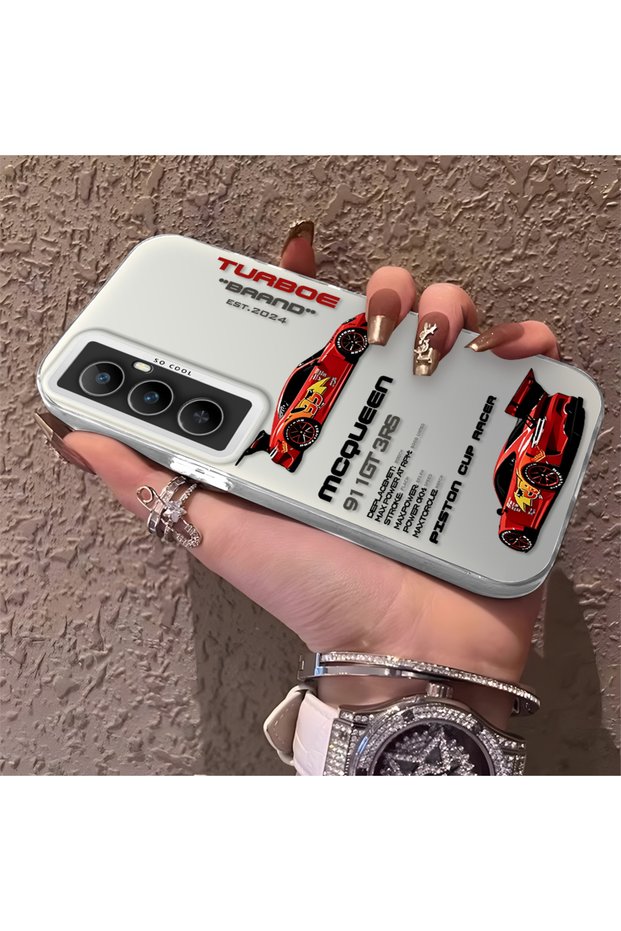 Realme C65 4g Compatible Daily Use Compatible Trend Racing Car Case, Protective Cover