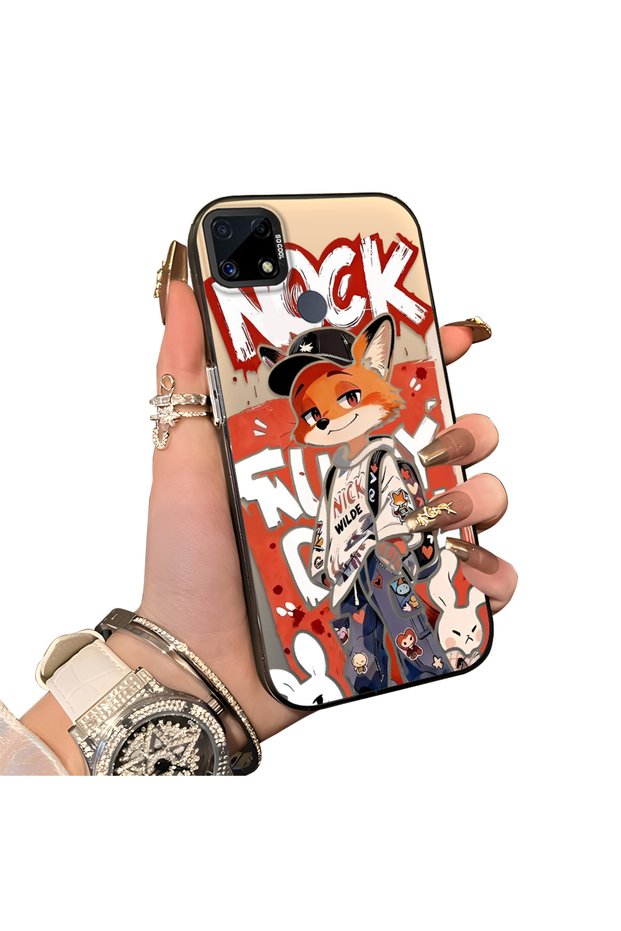 Realme C15/C25/C25S Compatible Hard Acrylic Back Silicone Edge Lens Protection Dual Case
