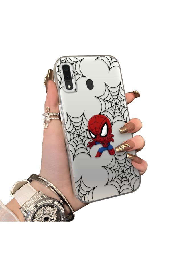 Samsung Galaxy A30/A20 Compatible Hard Acrylic Back Silicone Edge Lens Protection Double Case
