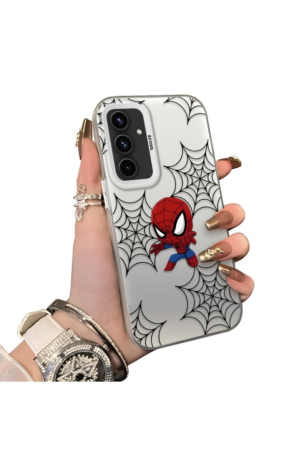 Samsung Galaxy A54 Compatible Hard Acrylic Back Silicone Edge Lens Protection Double Case