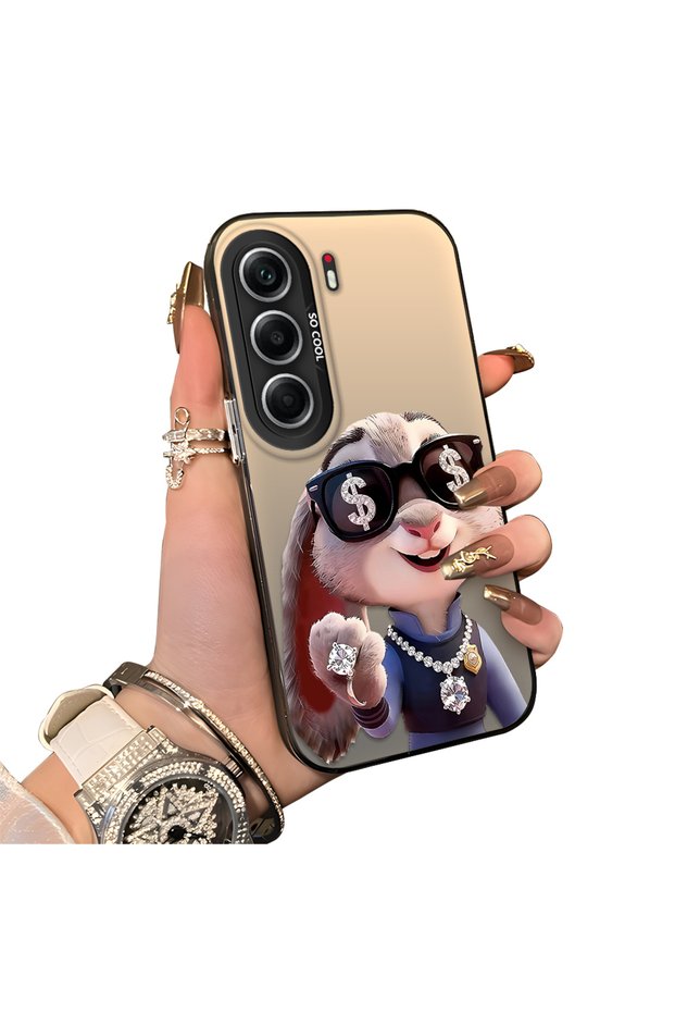 Tecno Camon 40(Cm5) Compatible Hard Acrylic Back Silicone Edge Lens Protection Double Case