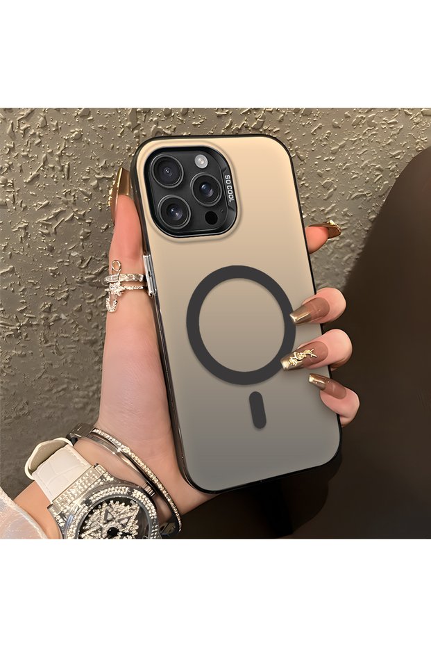 iPhone 16 Pro Compatible Minimal Printed Ring Appearance Hard Case, Does Not Have Magnetic Features