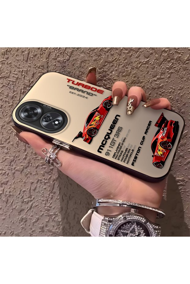 Oppo A60 Compatible Daily Use Compatible Trend Racing Car Case, Protective Cover