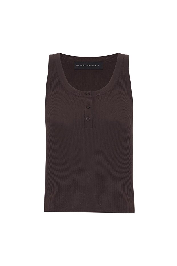 Brown Patchwork Knitwear Athlete