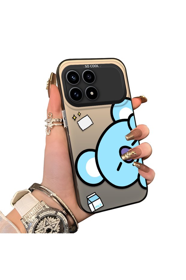 Xiaomi Redmi K90 5g Compatible Hard Acrylic Back Silicone Edge Lens Protection Double Case