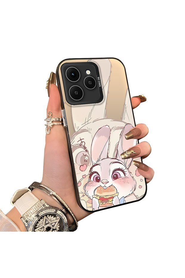 Tecno Spark 40 Compatible Hard Acrylic Back Silicone Edge Lens Protection Double Case