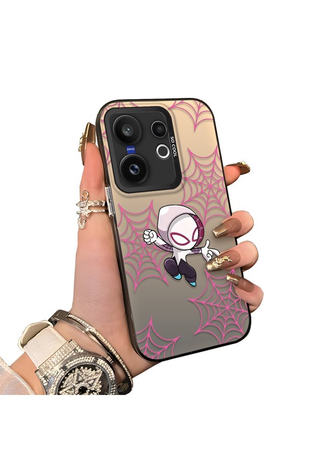 Vivo X200 Fe Compatible Hard Acrylic Back Silicone Edge Lens Protection Dual Case