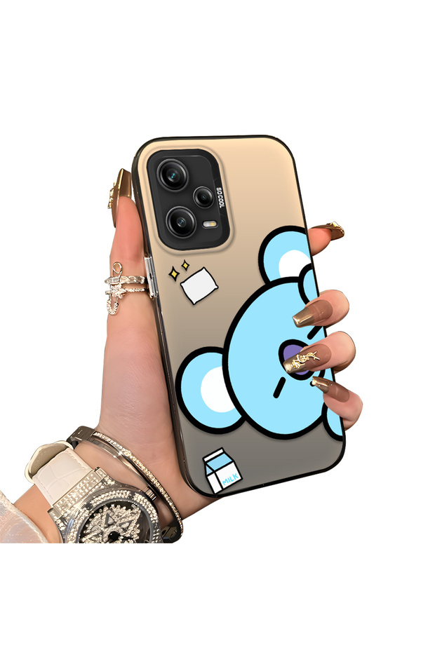 Xiaomi Redmi Note 12 Pro 5g Compatible Hard Acrylic Back Silicone Edge Lens Protection Double Case