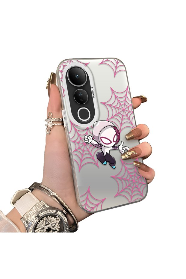 Vivo V50 Lite 4G/5G Compatible Hard Acrylic Back Silicone Edge Lens Protection Double Case
