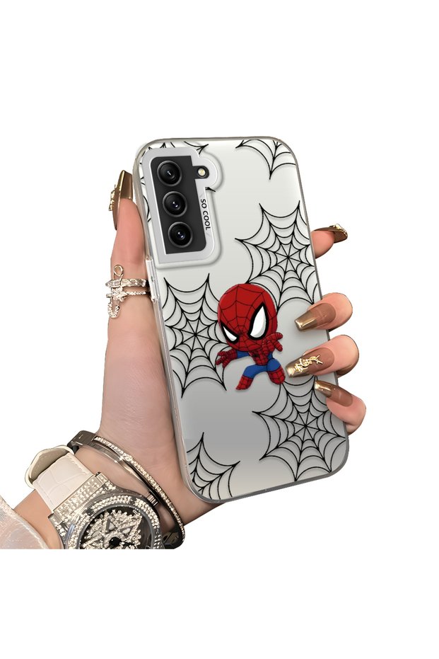 Samsung Galaxy S21 Fe Compatible Hard Acrylic Back Silicone Edge Lens Protection Double Case