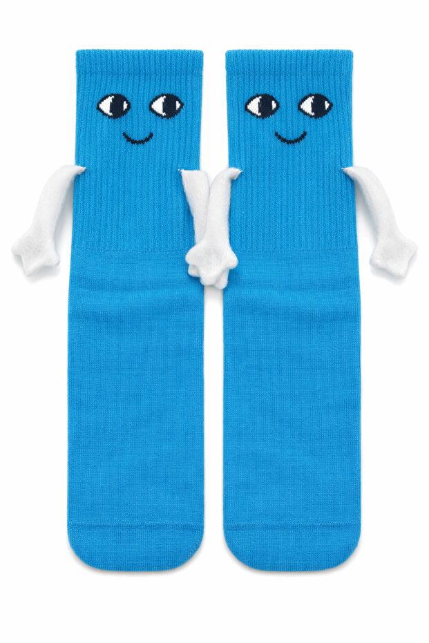 Blue Hand-Holding Unisex Socks