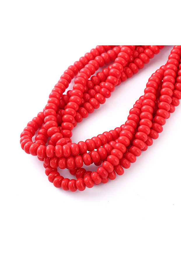 001 76pcs Wheel Beads 5x8mm Hand String Glass Buddha Beads Smooth Flat Round Beads Crystal Abacus Be