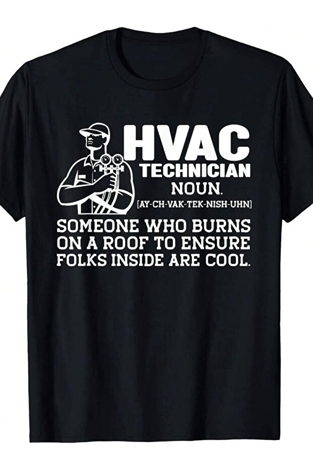 تي شيرت رجالي من Noun Technician Apparel بتصميم HVAC Tech Additions Quote