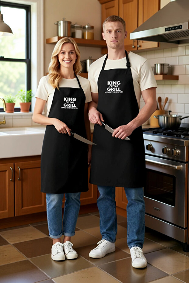 Men's Unisex Chef Apron Printed Kitchen Waiter Stone Print Relaxed Fit Adjustable Daily Use with Pockets