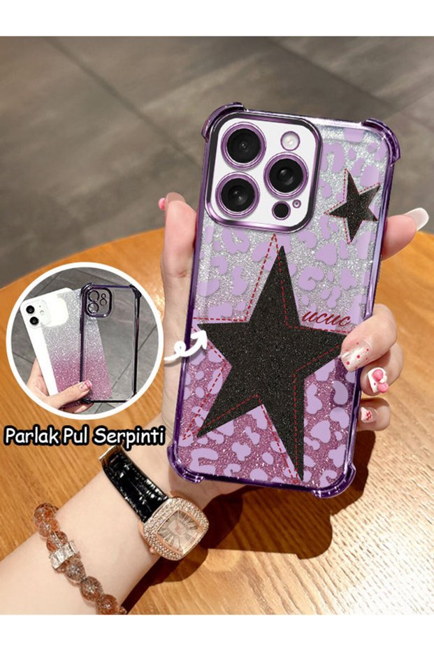 iPhone 16 Pro Compatible Transparent Four Corner Silicone Coated Glossy Edge Case