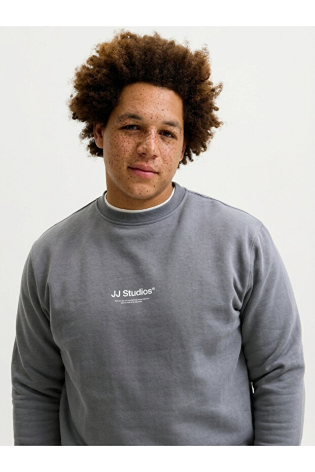 Men's Sweatshirt Crew Neck Oversize Long Sleeve Soft Thick Daily Casual Basic