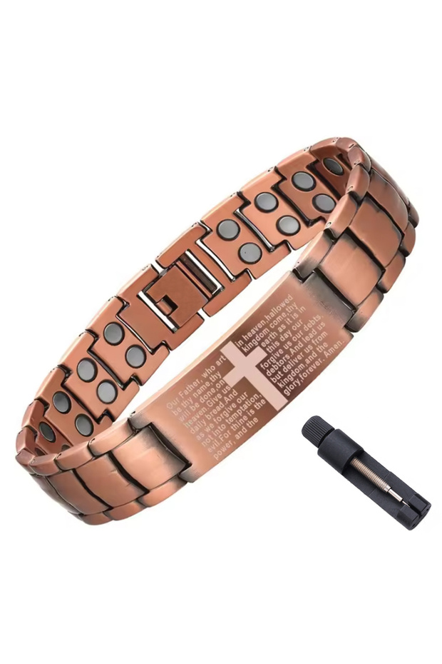 SDGZMSZJSL-P Copper Color Eagle Bracelets for Women&Men Therapy Health Magnetic Healing Bracelet Bio
