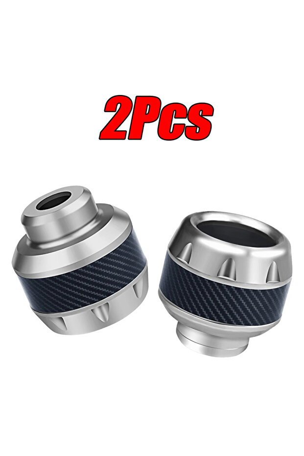2Pcs Silver 4Pcs Aluminum Alloy Motorcycle Crash Protector Scooter Wheel Front Fork Frame Falling Pr