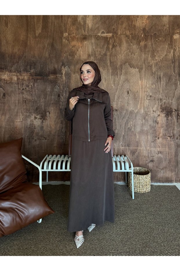 Tencel Fabric Zippered Dress Set