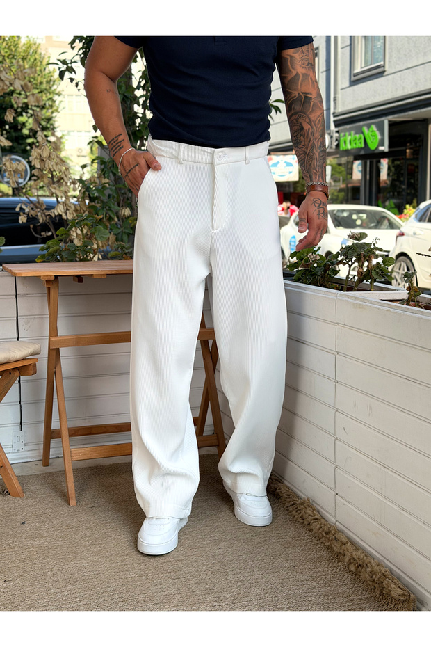 Korean Cut Ribbed Trousers
