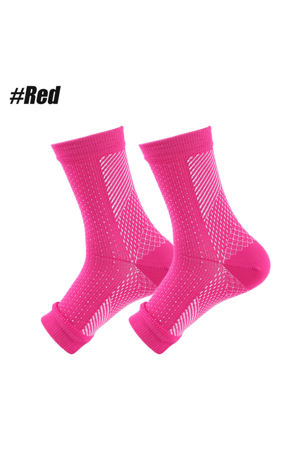 S/M Red 1Pair Neuropathy Socks for Men Women, Soothe Compression Socks for Neuropathy Pain,Ankle Bra