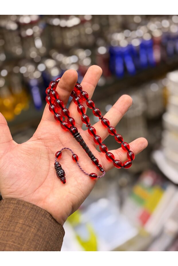 Red Barley Cut Daily Use Prayer Beads