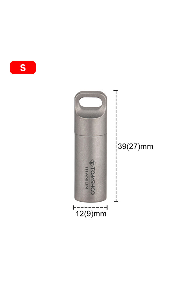 S Titanium Mini Sealed Waterproof Storage Pill Box Perfume Case Pendants EDC Tools Eco-frien