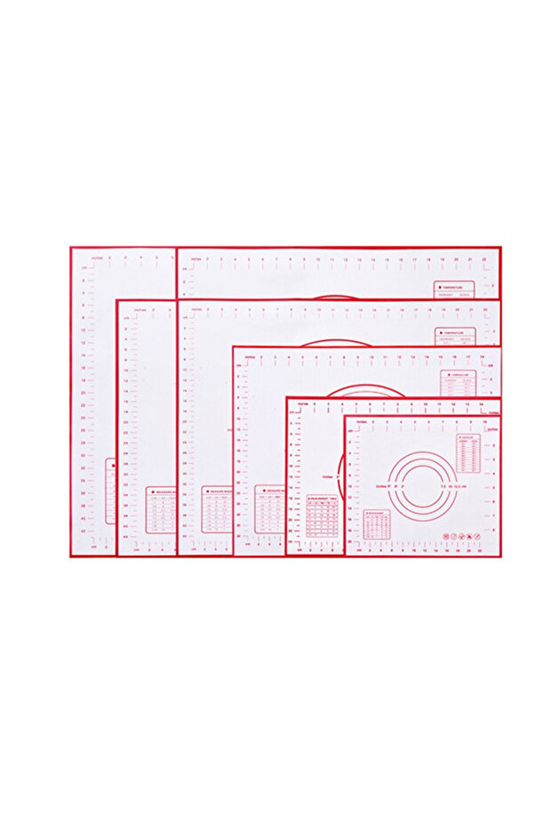 80x60cm Red Oversize 80/70/60cm Silicone Baking Mat Pastry Rolling Kneading Pad Kitchen Crepes Pizza