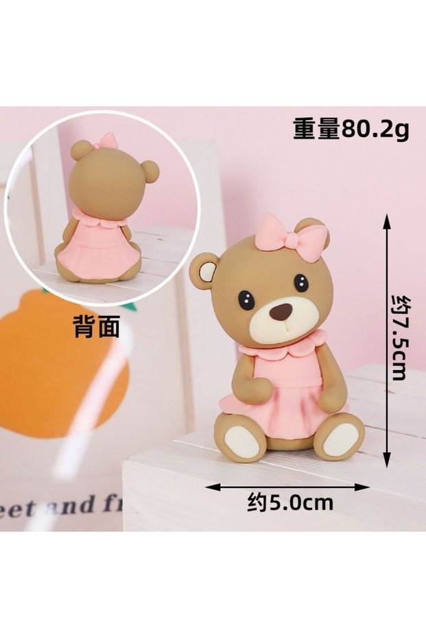 1pcs Hot Air Balloon Bear Cake Toppers Birthday Party Decoration Boy Girl Baby Shower Gender Reveal