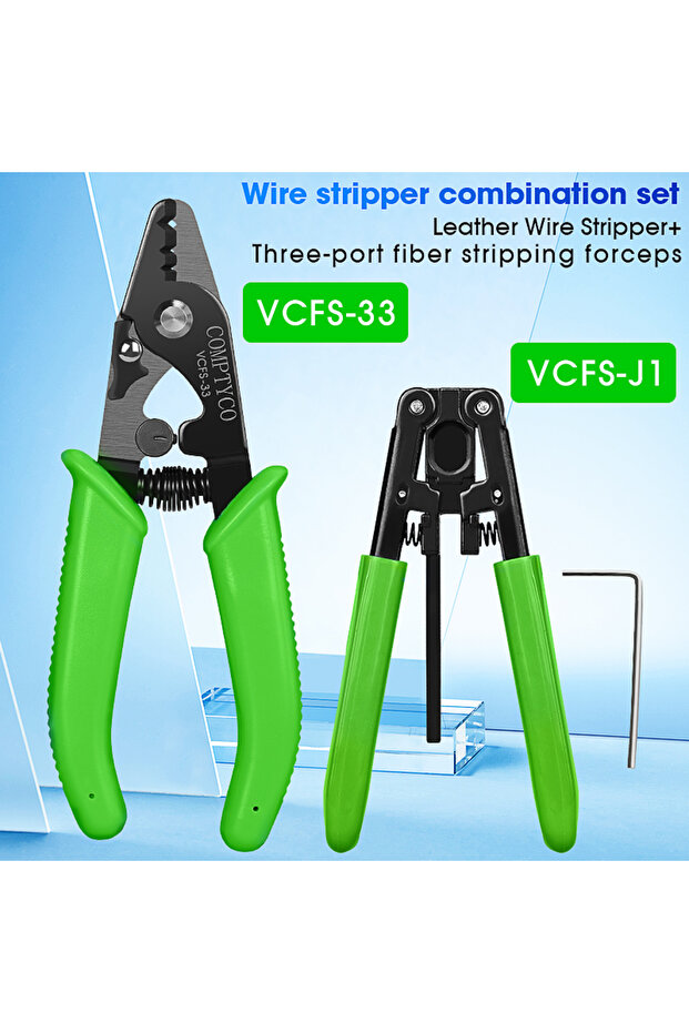 VCFS-33 and VCFS-J1 COMPTYCO Fiber Optic Tool Kit (Optional) VCFS-33 Three-port Stripper & VCFS-J1 L