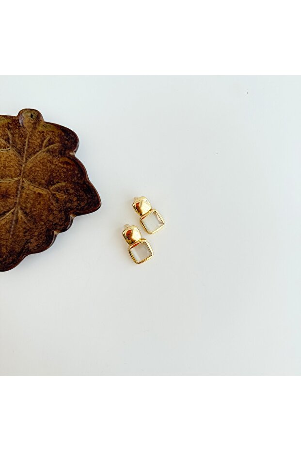 Genova White Steel Earring | Steel Earrings