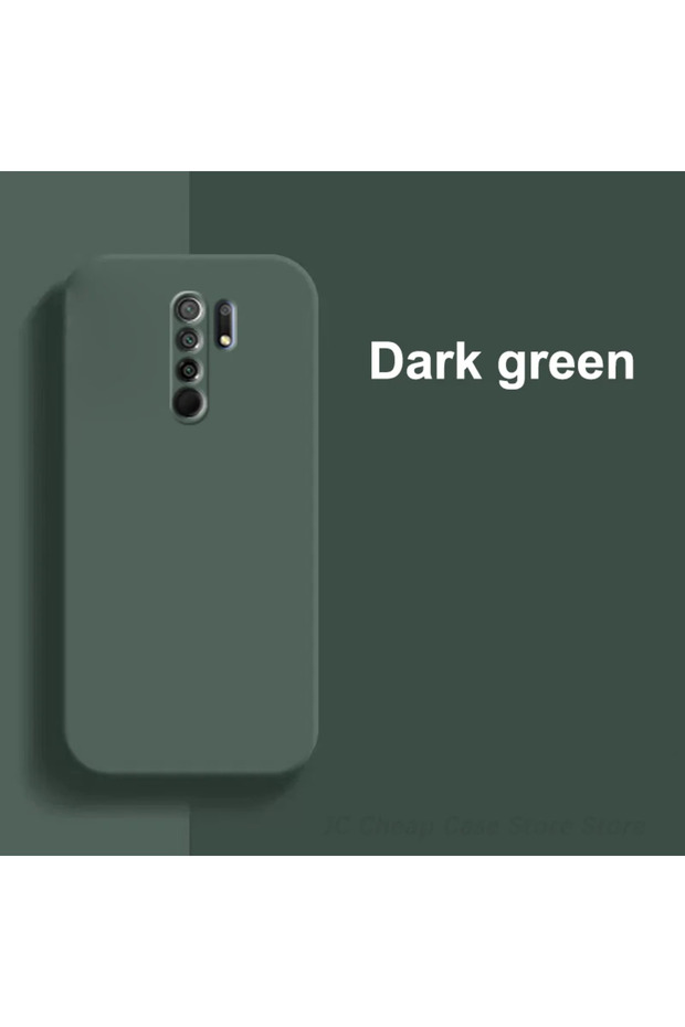 Pc + tpu green redmi 9 Liquid Silicone Phone Case for Xiaomi Redmi 9 Back Cover for Redmi 9 Case Ori