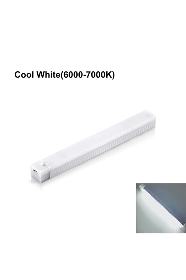 Cool White 10cm LED Bar Lights USB Rechargeable Motion Sensor Night Light Portable Induction Cabinet