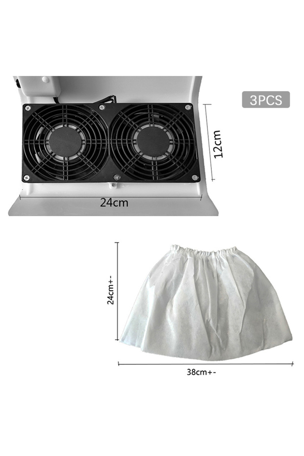 B 3PCS Nail Dust Collector Bag Vacuum Cleaner Nail Dust Suction Collection Bag Replacement Bag Mani.