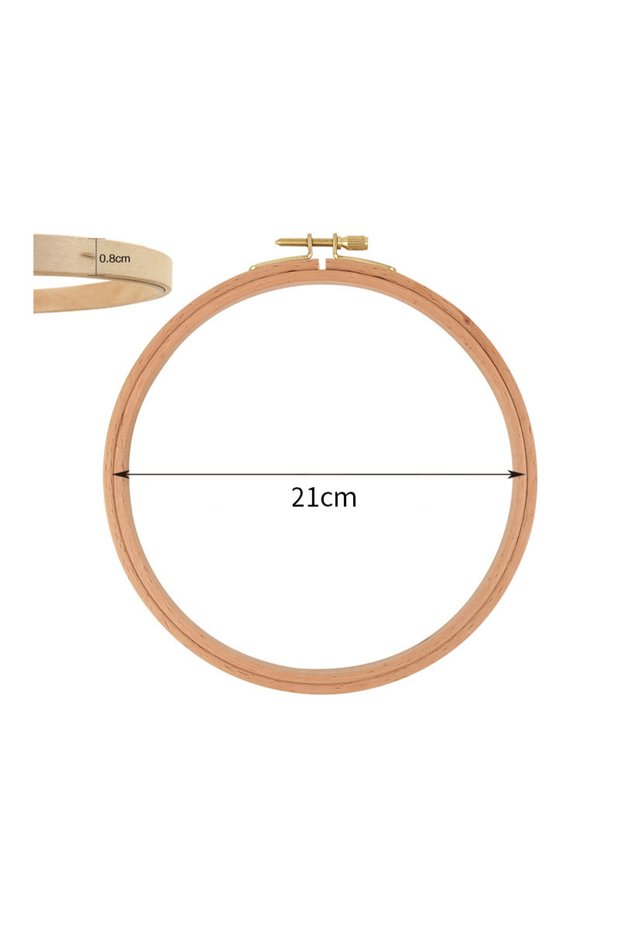 Hoop 8 inches High Quality Beech Wood Embroidery Hoop Wooden Embroidery Circle Rings Holder For Embr