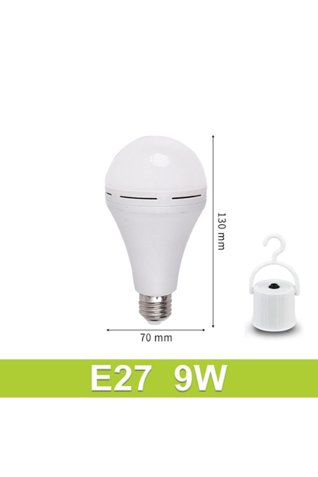 9W-white light 7-15W Rechargeable Bulb LED Outdoor Waterproof Emergency Light Portable Hanging Night