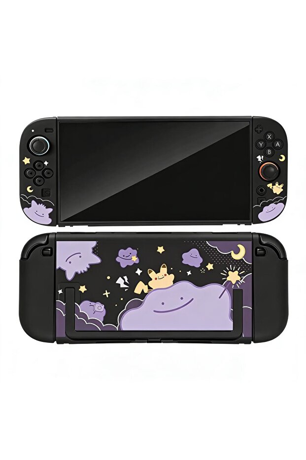 Bandai NS2 Black Pokemon Ditto Protective Case For Nintendo Switch 2 Split Hard Shell Dockable Anti