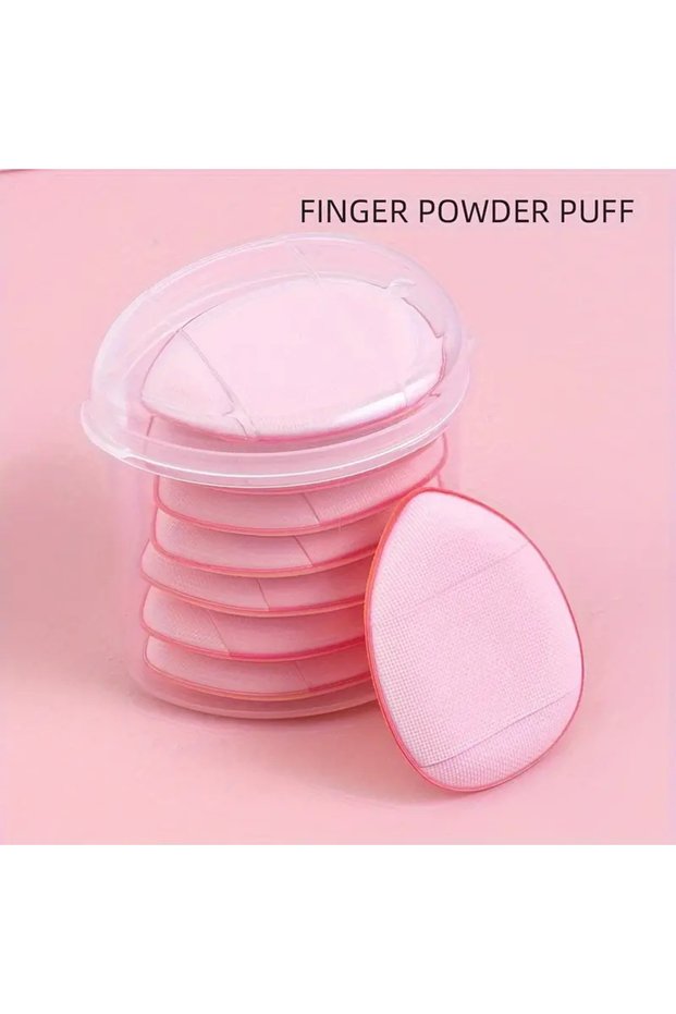 pink 7PCS 3/718pcs Fingertip Mini Puff Makeup Sponges For Foundation Powder Puffs For Loose Powder A