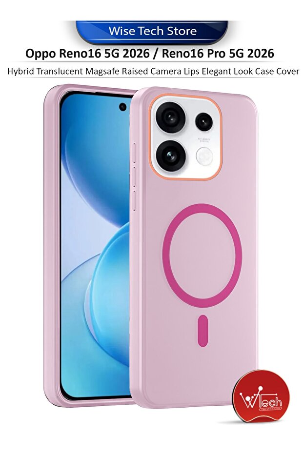 Oppo Reno16 5G 2026 / Reno16 Pro 5G 2026 Hybrid Translucent Magsafe with Magnetic Charging Raised Camera Lips Elegant Look Case Cover