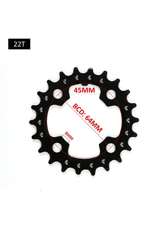 22T-Steel(for 3x9S) 104/64 BCD Bicycle Chainring 22T 24T 26T 32T 38T 42T 44T MTB Cha