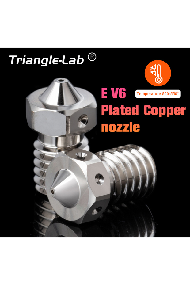 0.4 EV6 PlatedCopper R Trianglelab E-V6 Plated Copper Nozzle Durable Non-stick High Performance For