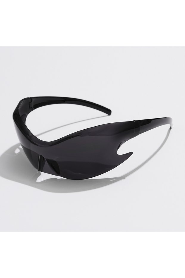black Women Men Unique Punk Style Sunglasses Luxury Brand Sports Goggle One Piece Sun Glasses For Ma