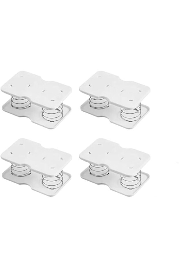 Bukela 4Pcs White Tissue Dispenser, Tissue Box Spring Support, Spring Loaded Lifting Spring Tissue H