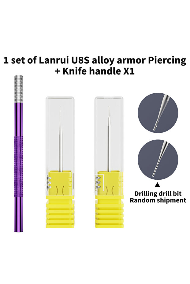 U8S handle Set LANRUI U8S Alloy Piercing Sliding Drill Bit for Mobile Phone Repair Alloy Piercing Sl