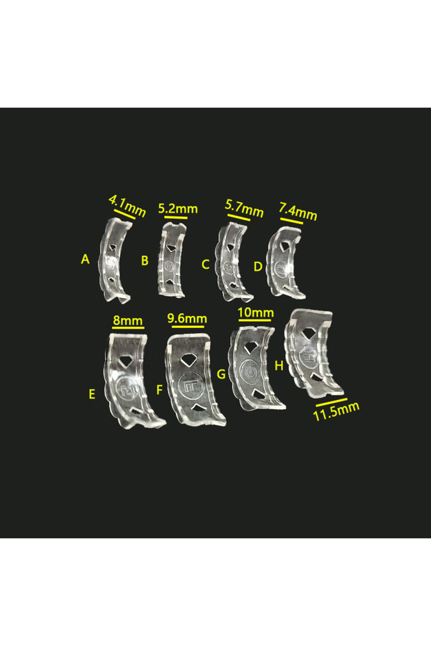 8pcs-B 8 Sizes Silicone Invisible Clear Ring Sizer Anti-Loss Proof Invisible Ring Holder Retainer Sh