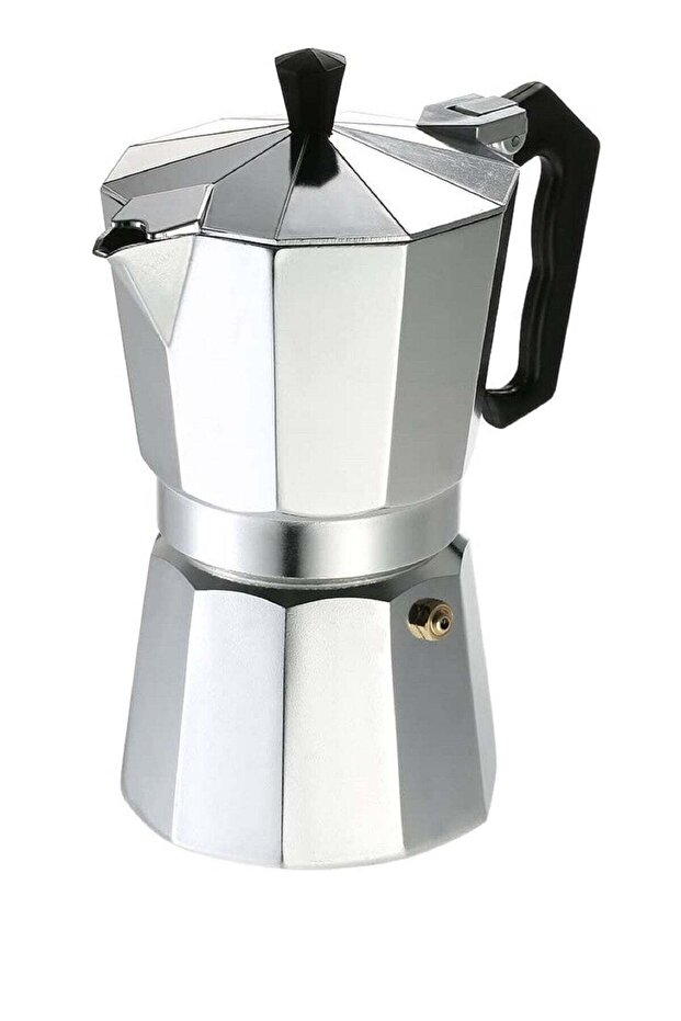 6-Cup Countertop Espresso Percolator Silver/Black