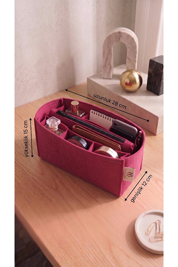 Six Compartment Clutch Cantali Organizer Fusia Color Dimensions: 28 X 15 X 12 (Length X Height X Width)