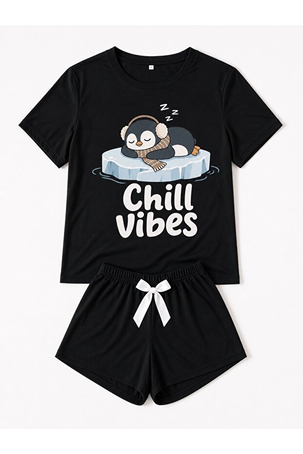 Crew Neck Knitted Shorts Pajama Set