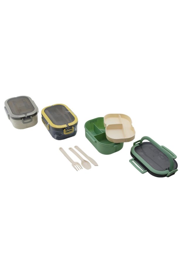 Single Layer Compartmented Lunch Box for Office Home Office Kids Nutrition